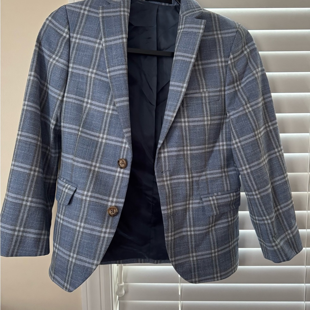 Ralph Lauren Blue and Gray Checkered Blazer